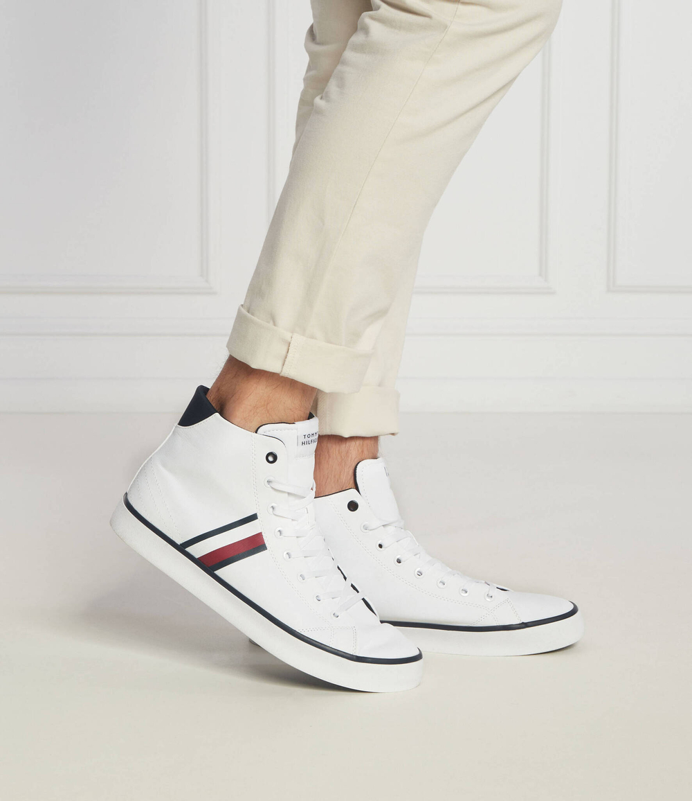Кроссовки TH HI VULC STRIPES MESH Tommy Hilfiger - белый(FM0FM04948)