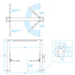 NORDBERG (N4120H1-4B_3+2_220) Подъемник двухстоечный 4 т, верхняя синхронизация, H=4 м, 220 В, синий