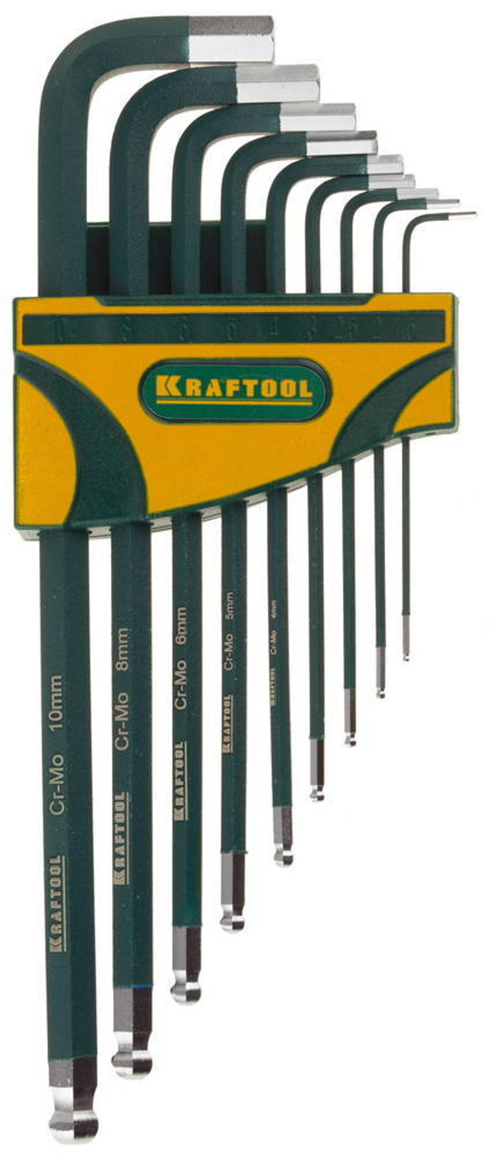 KRAFTOOL 9 шт, набор длинных имбусовых ключей (27445-H9)