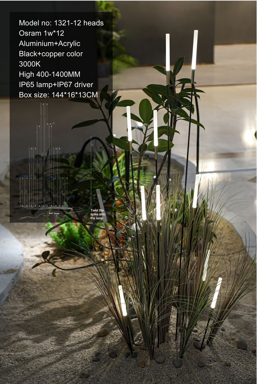 Уличный светильник REEDS by Аltavolta