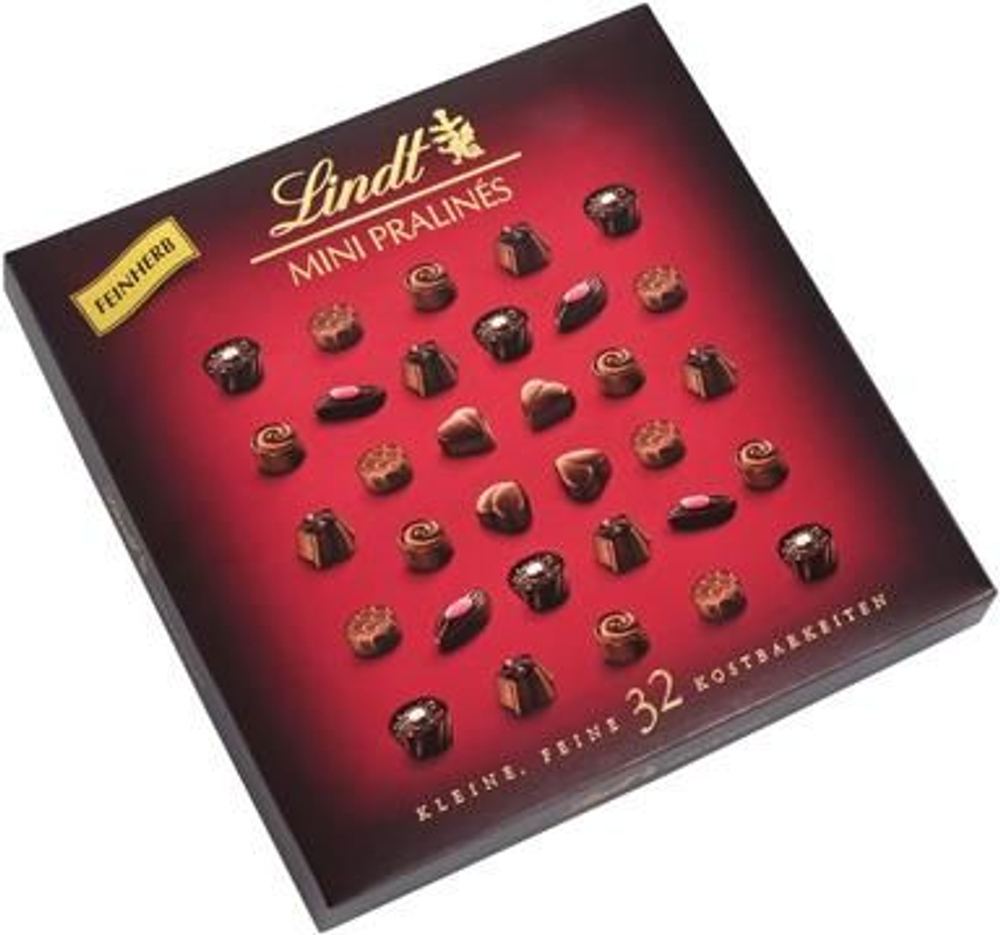 Конфеты ассорти мини пралине в темном шоколаде Lindt Mini Pralines 163 г (из Финляндии)