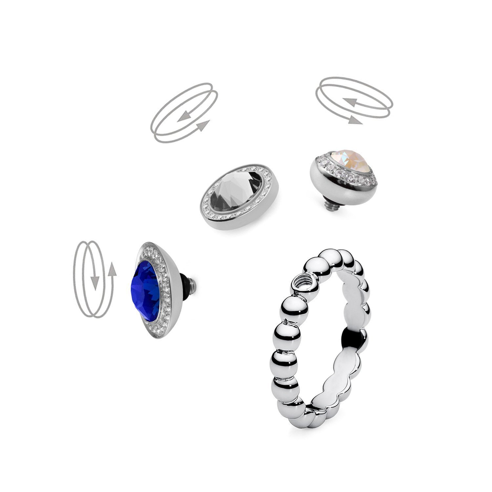Кольцо - База Qudo  Veroli silver 18.4 мм 628160 S размер 18,5