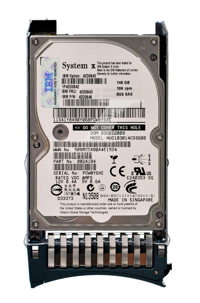 Жесткий диск IBM 146GB 2.5in 10K RPM SAS 6G Hot-Swap 42D0642