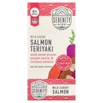 Serenity Kids, терияки из лосося дикого улова с бататом, фиолетовой морковью и кокосовыми аминокислотами, для детей от 6 месяцев, 6 паучей по 99 г (3,5 унции)