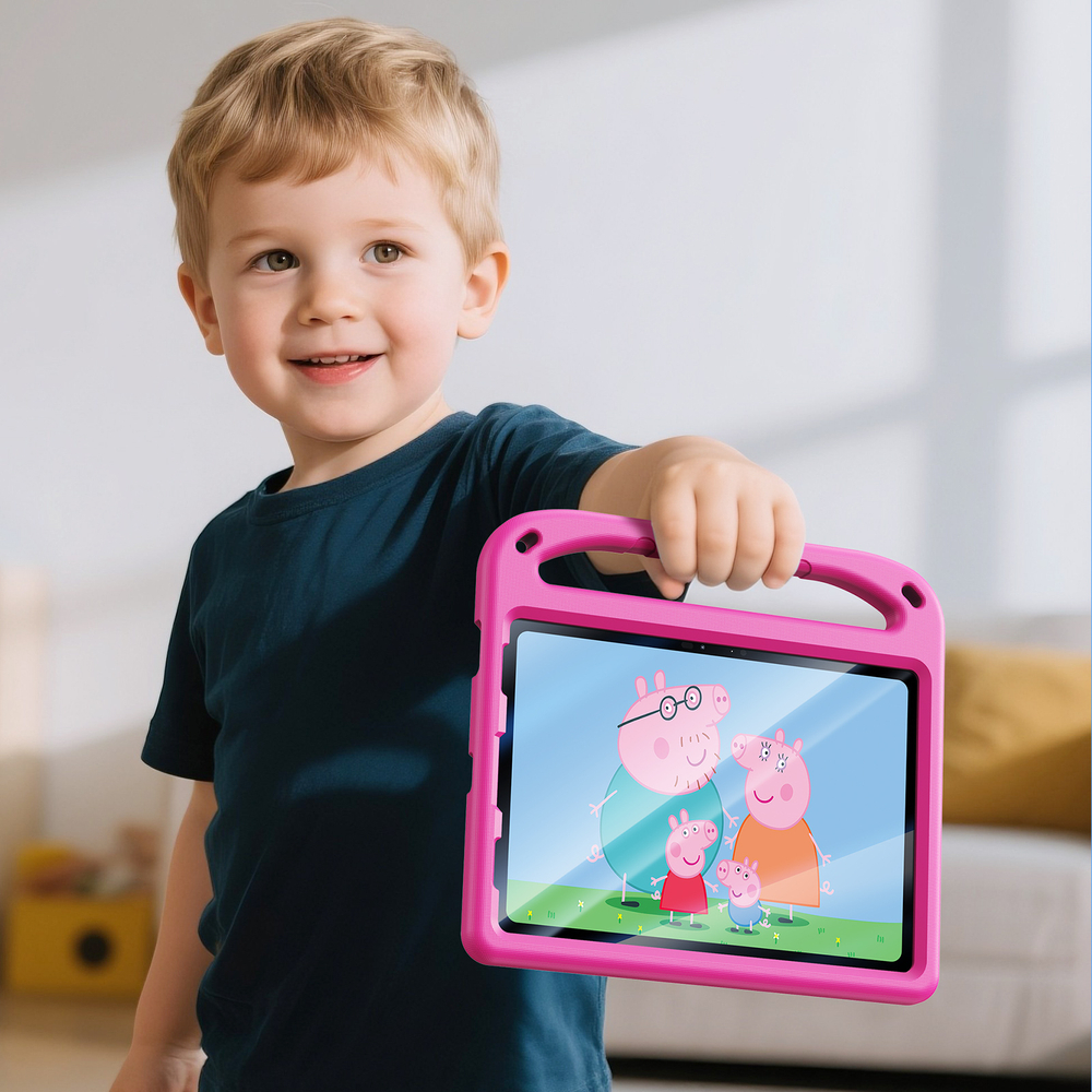 Детский чехол розового цвета на планшет iPad Air 4, 5 (10,9) и iPad Pro 11 (2018, 2020, 2021, 2022) от Dux Ducis, серия Puff Series Case