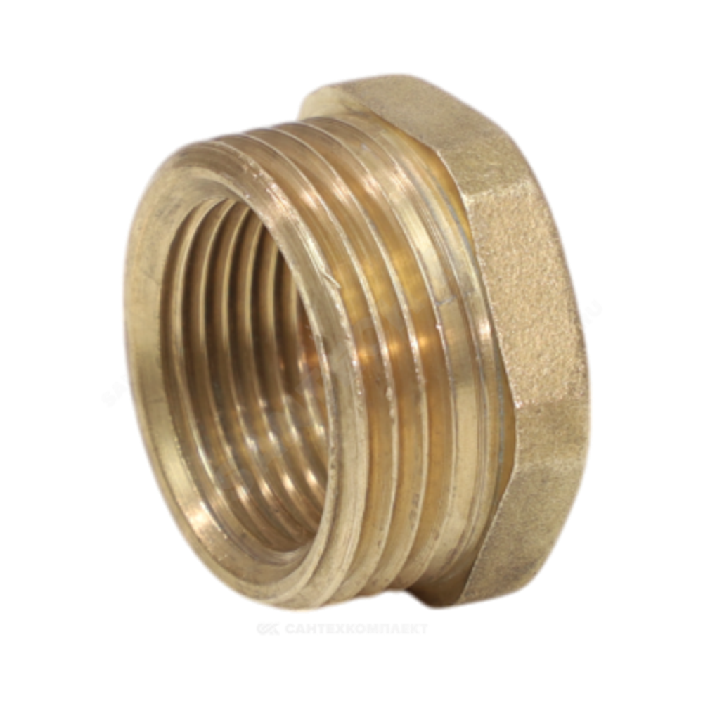 Футорка латунь Ду 25х20 (1"х3/4") НР/ВР VALFEX VF.581.L.100.034