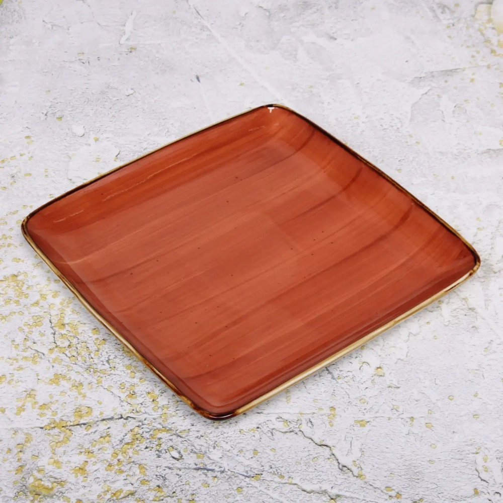 Тарелка керамическая «Corsica orange» 26*26*2см