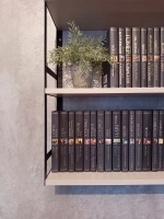 Полка настенная книжная тройная лофт Кашемир