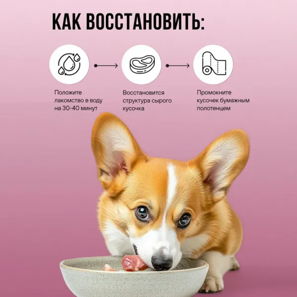 Лакомство BOWL WOW для собак: легкое говяжье