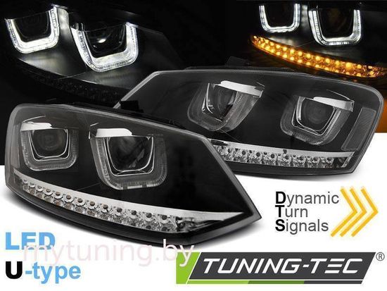 Передние фары для Volkswagen Polo 6R (09-17) Black