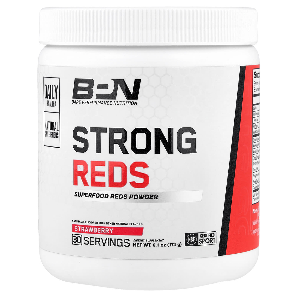 BPN, Strong Reds, с клубничным вкусом, 174 г (6,1 унции)