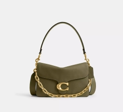 COACH СУМКА ЧЕРЕЗ ПЛЕЧО TABBY CHAIN, ОЛИВКОВЫЙ