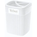 Стаканчик для зубных щеток 9*9*11см «VELVET» белый 0,65л