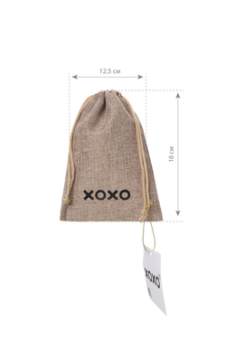 Мешочек XOXO, текстиль, 18х12 см