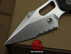 Нож Microtech Stitch Ram-Lok PS V.2025 - рукоять черный G10, клинок серый, PS заточка