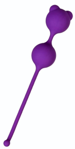 Фиолетовые вагинальные шарики A-Toys с ушками (Цвет: фиолетовый)