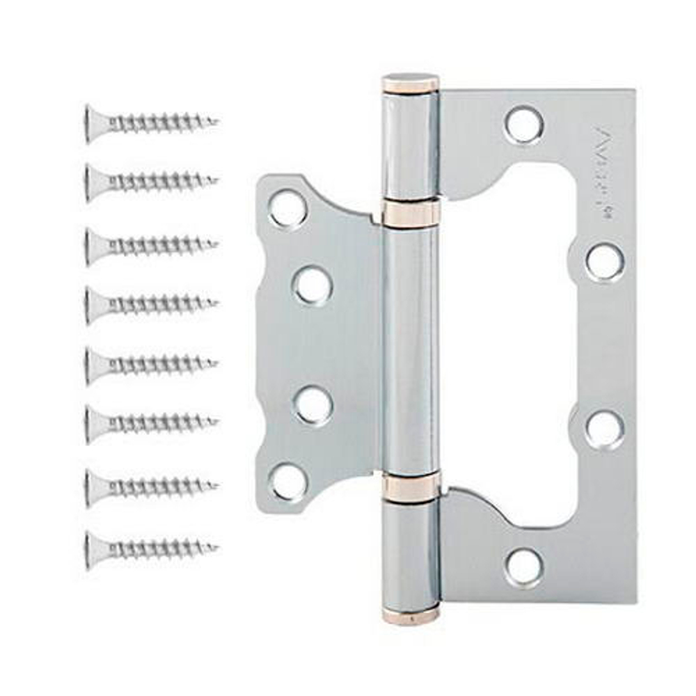 Петля НАКЛАДНАЯ Avers 100*75*2,5-B2-CRМ хром матовый