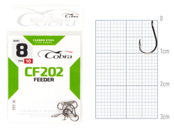 Крючки Cobra FEEDER MASTER CF202, размер №8, упаковка 10 шт.
