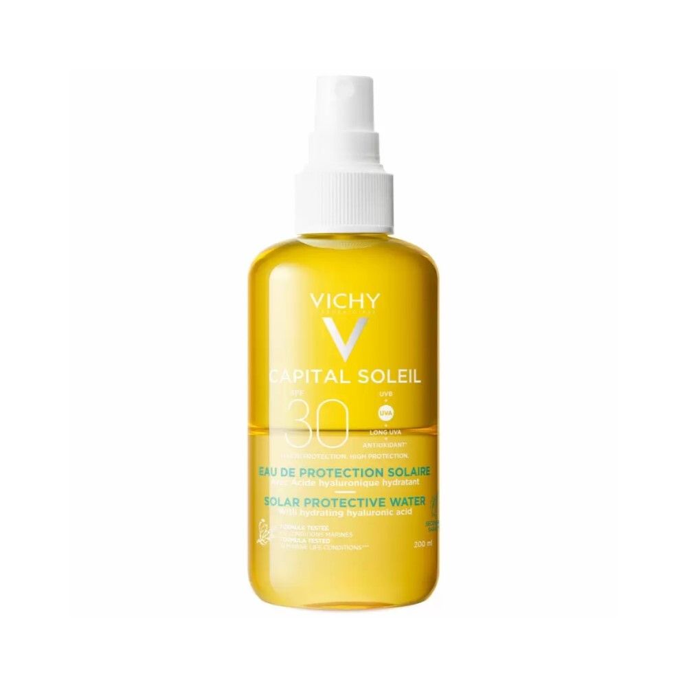 Солнцезащитный двухфазный спрей для увлажнения лица и тела SPF 30 Vichy, 200 мл