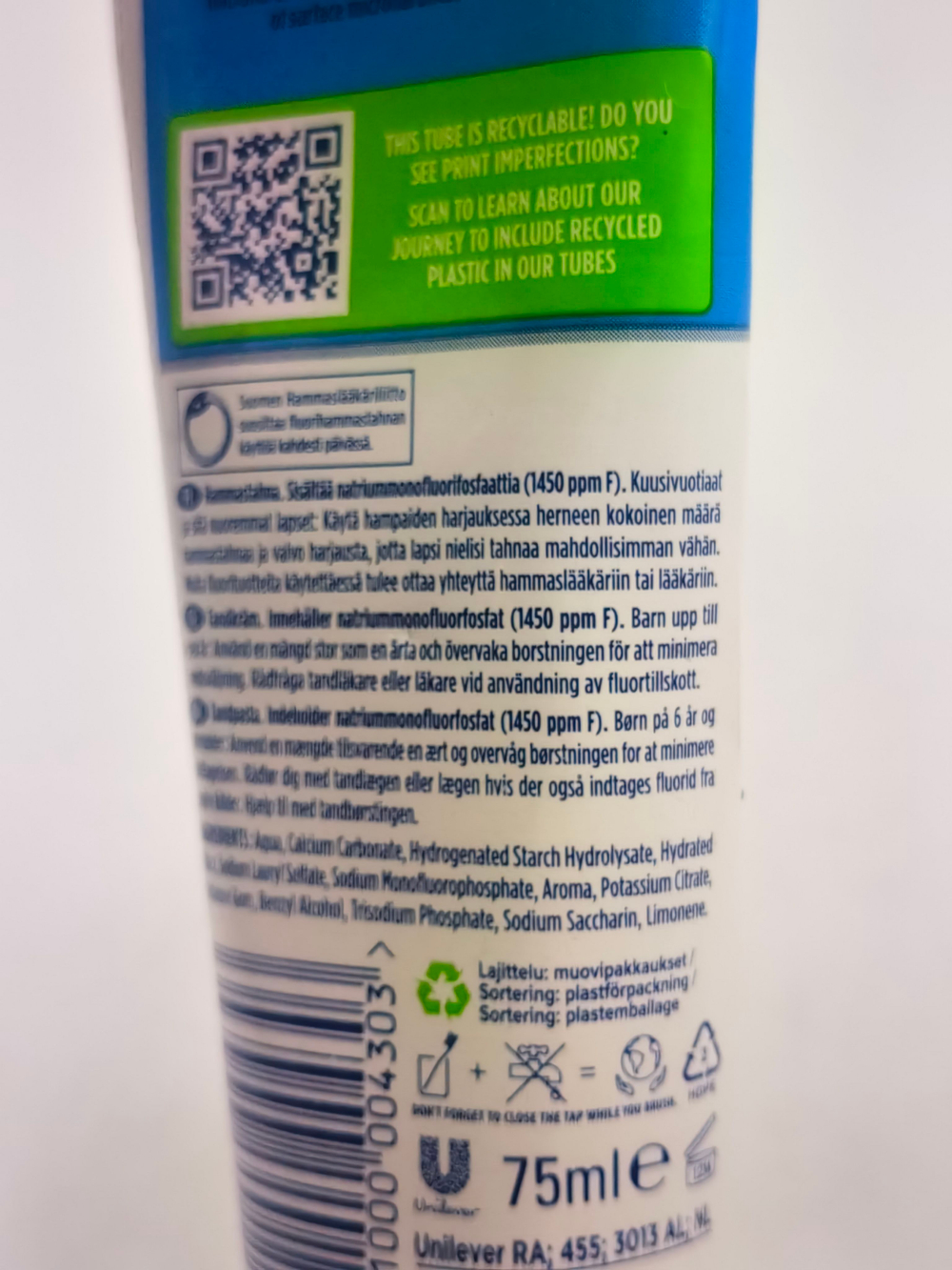 Зубная паста Pepsodent Super Fluor с кальцием и фтором, 75 мл