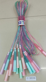 Скакалка 2.7 м, прозачная, PVC, ручка 16 см, с-30246