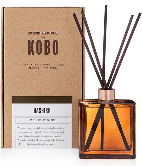 Hashish, комнатный диффузор с палочками Woodblock, Kobo Candles