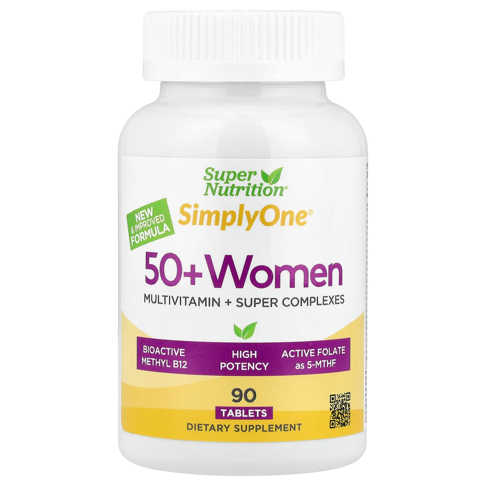 Super Nutrition, SimplyOne®, мультивитамины и суперкомплексы для женщин старше 50 лет, 90 таблеток