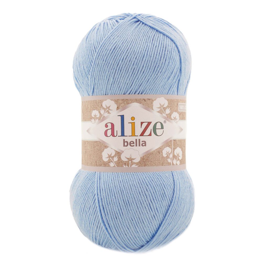 Пряжа Alize (Ализе) Bella 100 / уп.5 мот. по 100 г, 360м, 040 голубой A