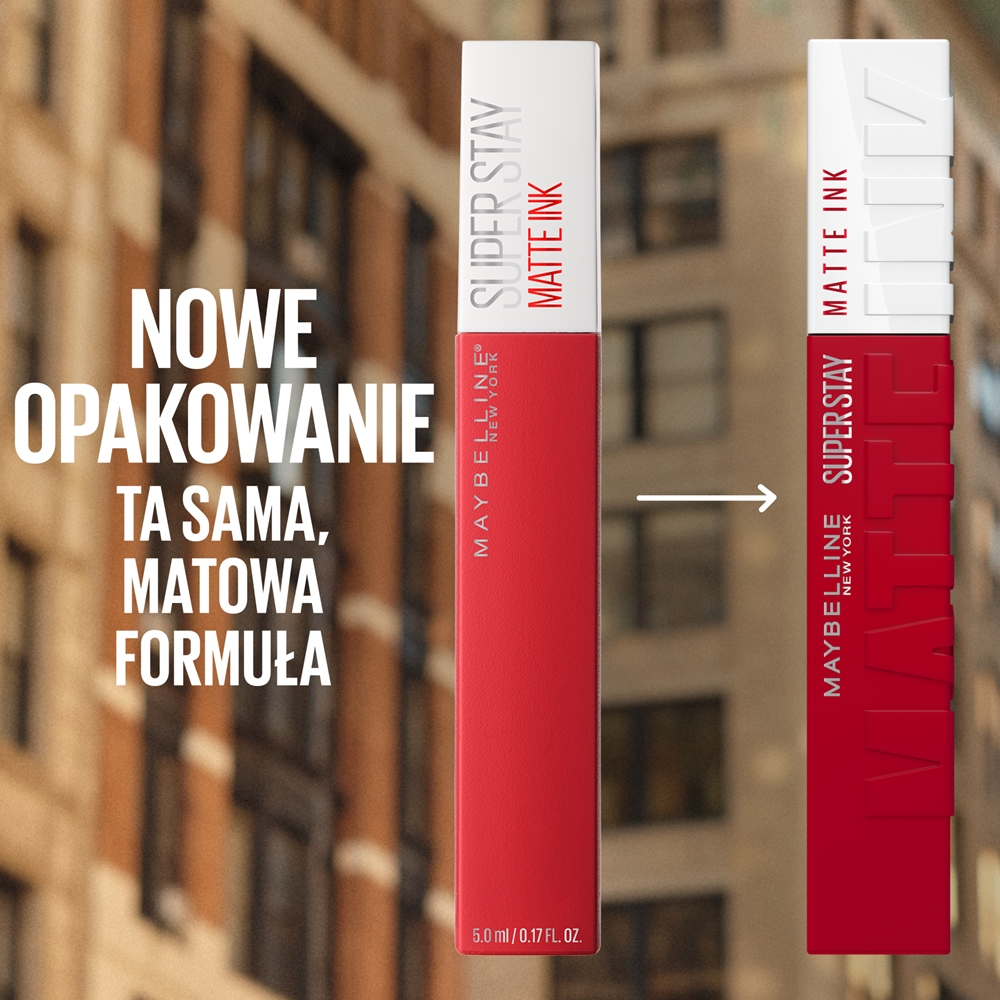 MAYBELLINE NEW YORK SuperStay Matte Ink - Матовая жидкая помада для долговременного эффекта оттенок 25 Heroine, 5 ml