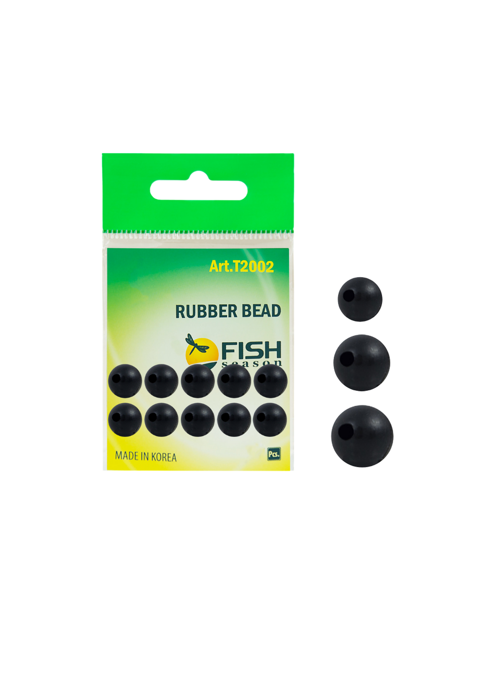 Бусины резиновые Fish Crystal для монтажа рыболовных оснасток Rubber Bead 2001TF №6 ( 5 упаковок )
