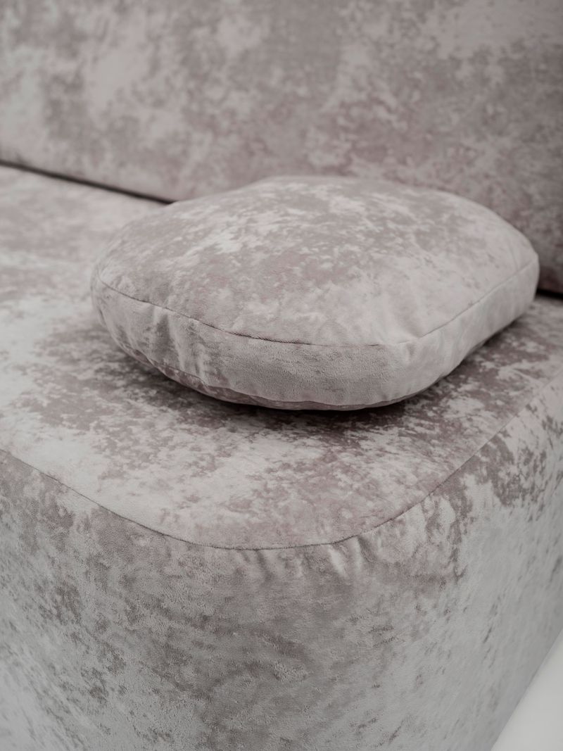 Бескаркасный диван Wispa, велюр мрамор, 190х100