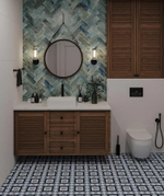 Staro Carpets Pre-cut Rondo Grey Black Joint 60x60