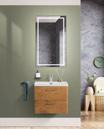 Подвесная тумба с раковиной Belbagno DUE 60 см Rovere Nature DUE-600-2C-SO-RN-P + BB-8076-3-60