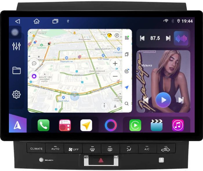 Магнитола для Toyota Land Cruiser 200 2010-2012 (климат на ШГУ) - FarCar BX877 монитор 13" 2K QLED на Android 13, TS10, 6+128, CarPlay, 4G SIM-слот