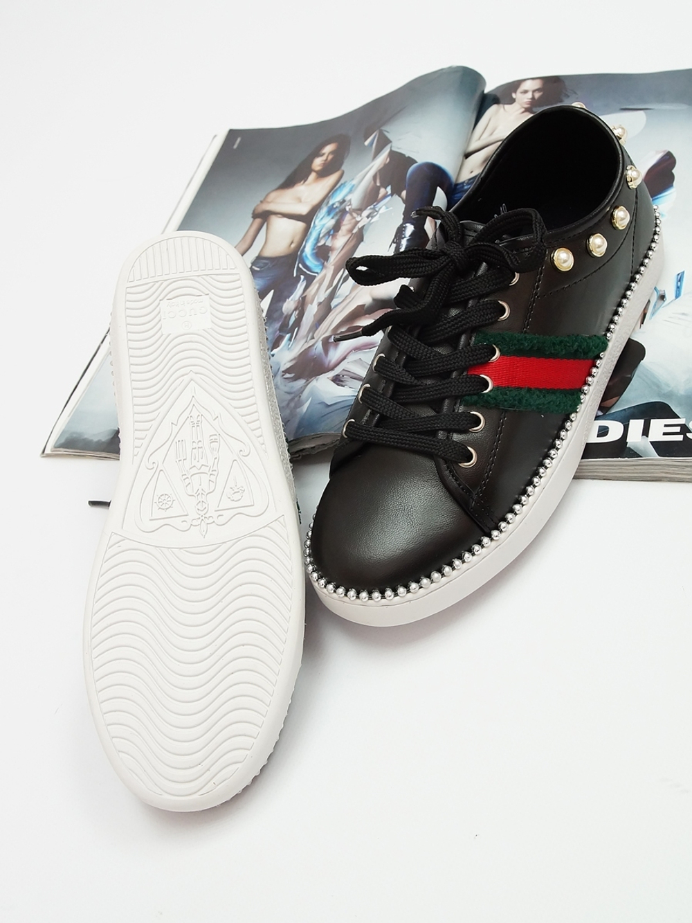 Кеды женские демисезонные GUCCI YMD-010 \01