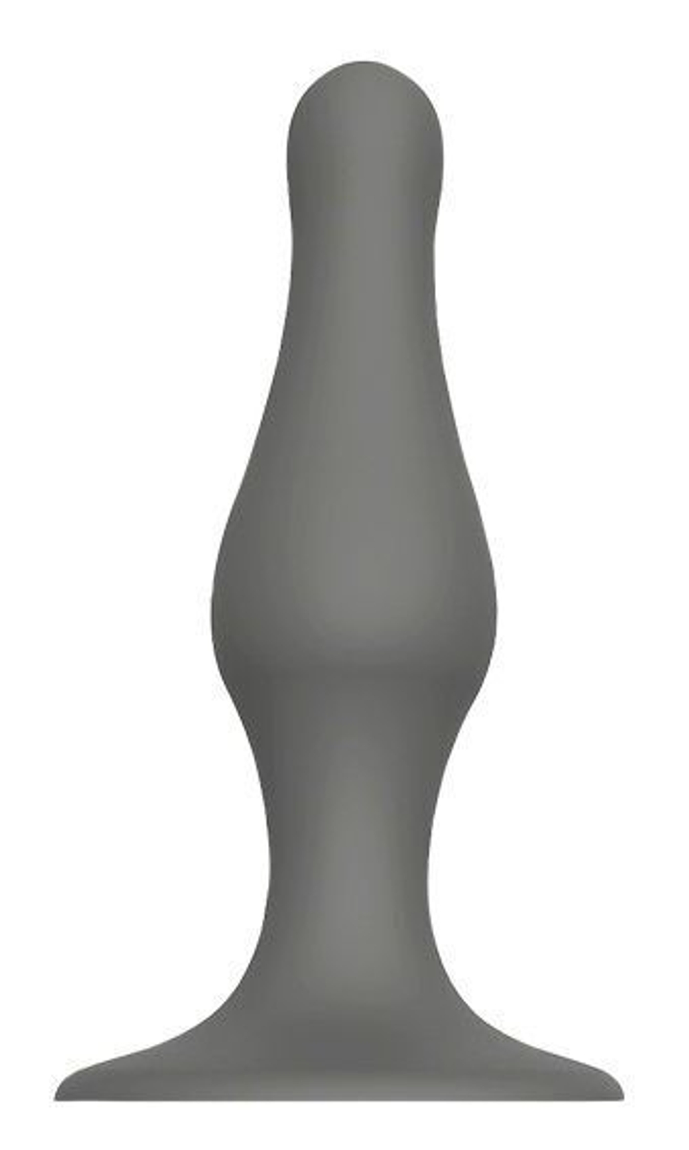 Серый удлиненный анальный стимулятор PLUG WITH SUCTION CUP - 12,7 см. (Цвет: серый)