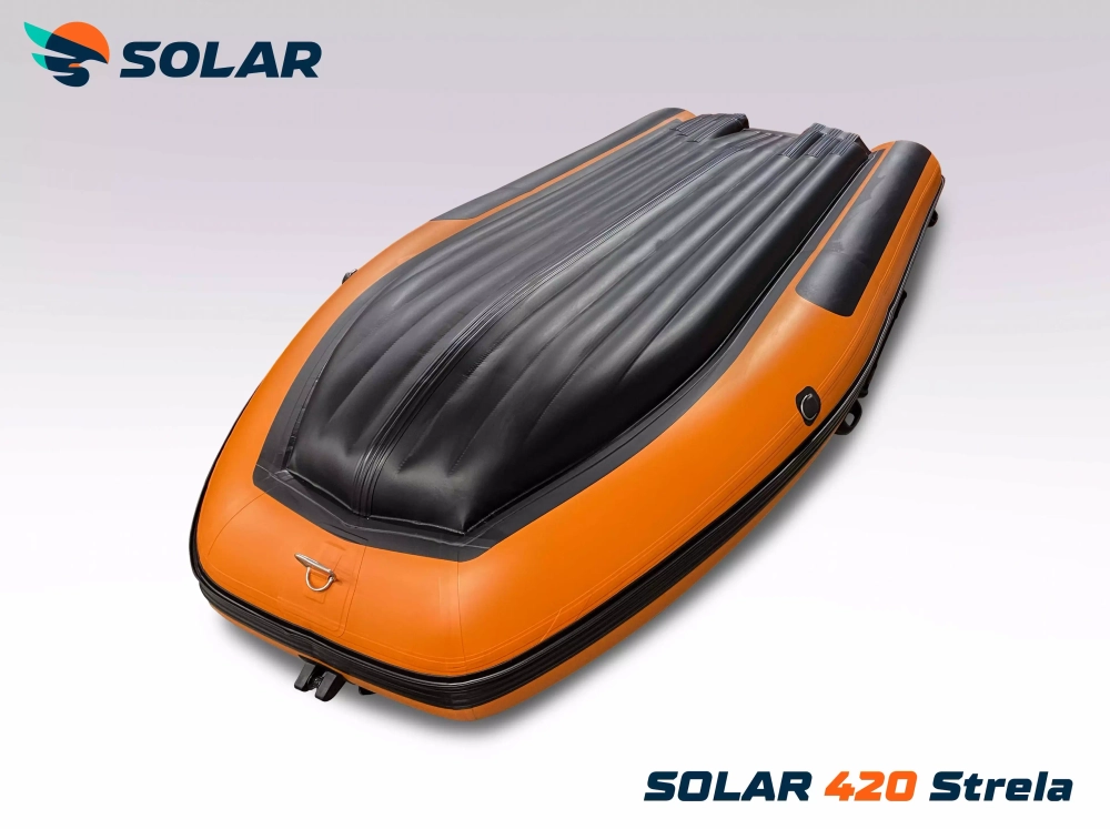 Лодка надувная моторная solar-420 strela jet tunnel