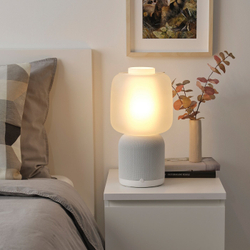 IKEA SYMFONISK  (ИКЕА СЙМФОНИСК)  -  База для громкоговорителя/лампы с Wi-Fi, белый/умный