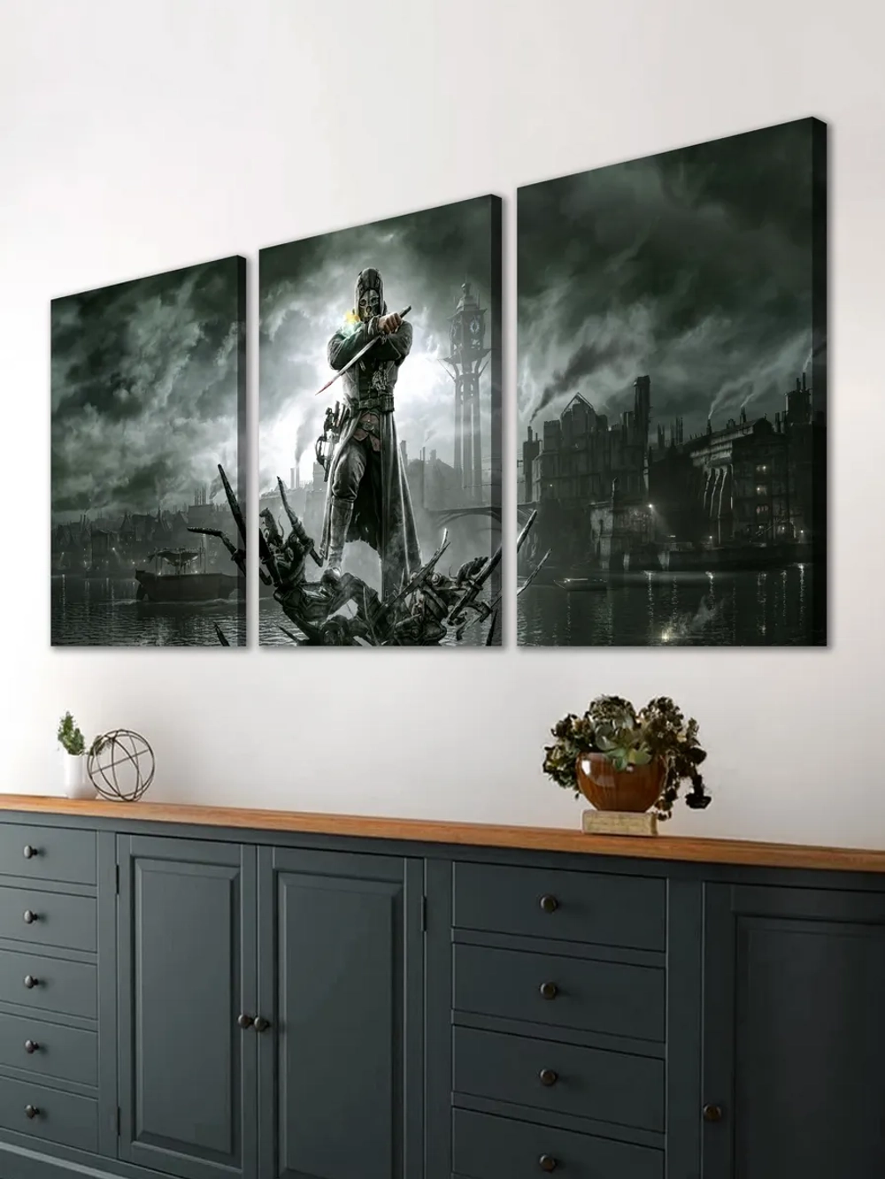 Модульная картина Dishonored, 150х70см