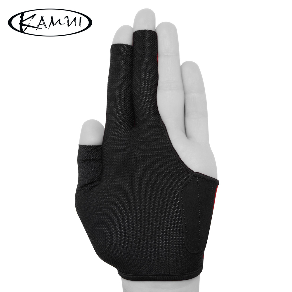 Перчатка для бильярда "Kamui QuickDry Short" красная/черная левая XL