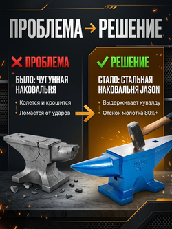 Наковальня закаленная 5 кг