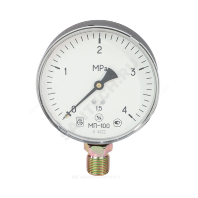 Манометр МП-100 радиальный Дк100мм 0-4 МПа кл.1,5 G1/2" ЗАВОД ТЕПЛОТЕХНИЧЕСКИХ ПРИБОРОВ