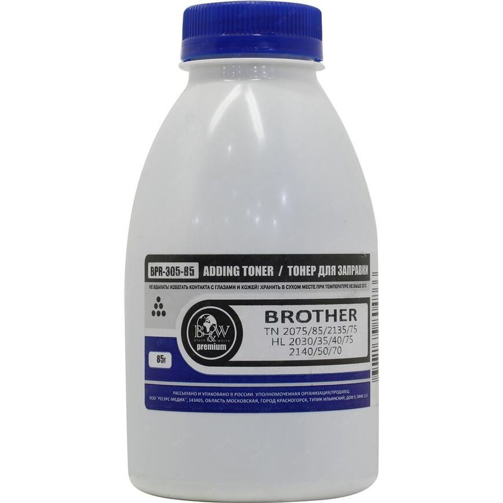 Тонер Brother TN-2075/85/2135/HL 2030/2035 (85г) B&W Premium (Tomoegawa) Тонер Brother TN-2075/85/2135/HL 2030/2035 (85г) B&W Premium (Tomoegawa)