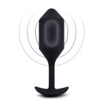 Черная пробка для ношения с вибрацией 15см b-Vibe Vibrating Snug Plug 4 BV-015-BLK