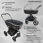 Детская коляска Rant Teo Black Chrome 2 в 1 Graphite