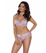Розовый бюстгальтер с мягкими чашечками +size на косточках (Размер: 95G) (Цвет: розовый)