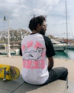 Футболка RIPNDIP X LAKAI Raglan Tee White / Black
