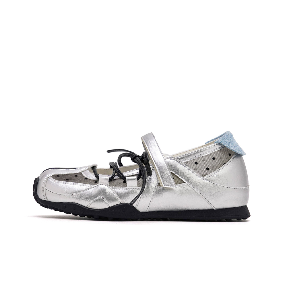 Unclewen Punk Summer Pu Mesh Height Increasing синий серебристый