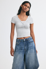 Топ с кружевными вставками - H&M