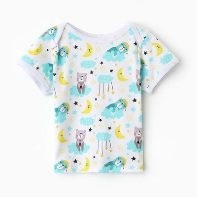 Кофточка для мальчиков 0207 И, Мишка на облаке, р. 68 см 9758484